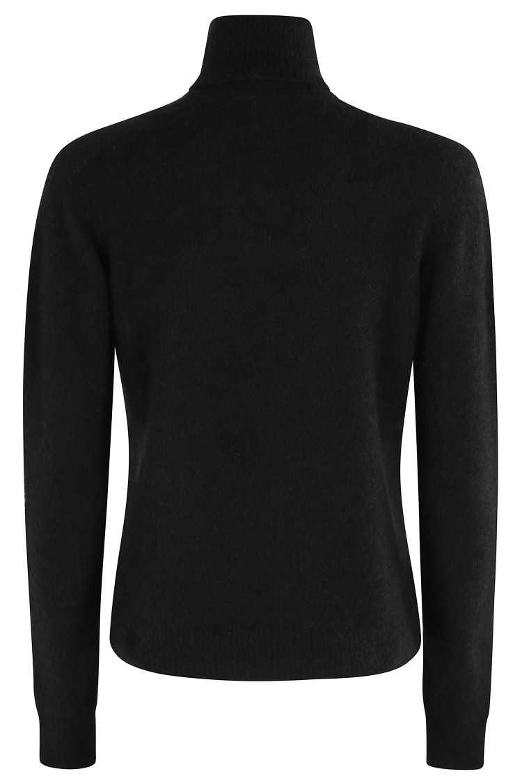 Roberto Collina High Neck Long Sleeve Knit Sweater By  In Black