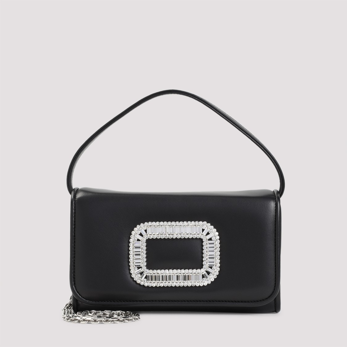 Roger Vivier Black Nappa Leather Handbag In Black