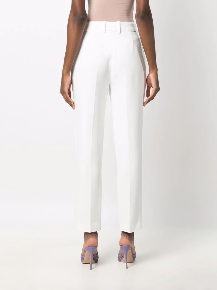 Ermanno Scervino Tailored High-waist Trousers With Subtle Pleats In White