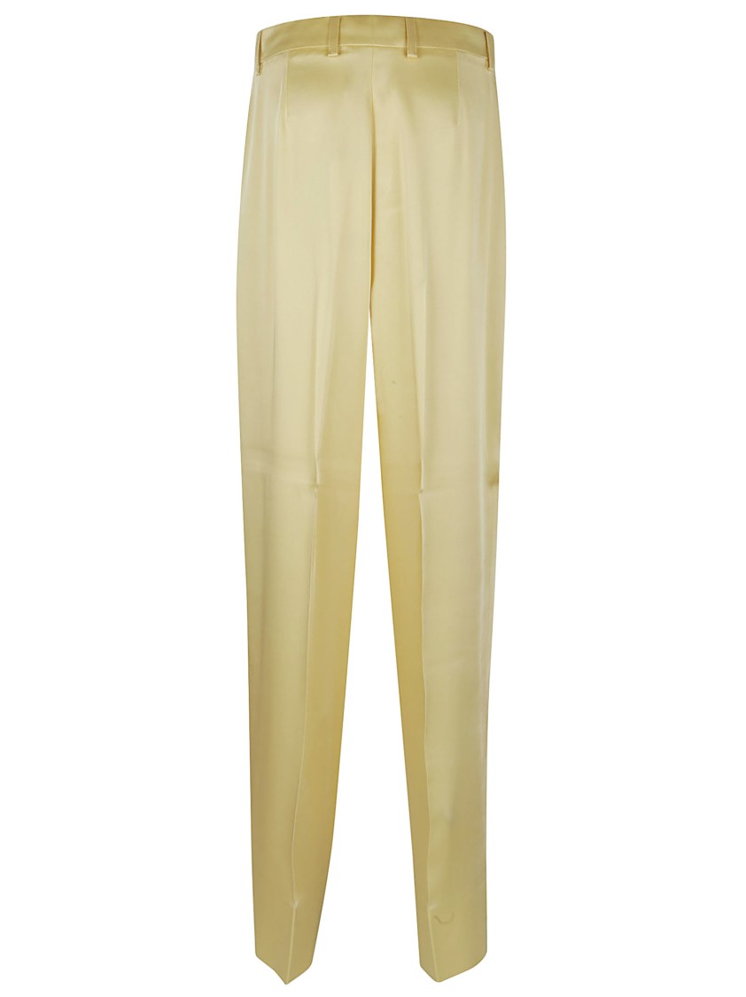 Stella Mccartney Straight-leg Trousers With Low-rise Waist In Yellow