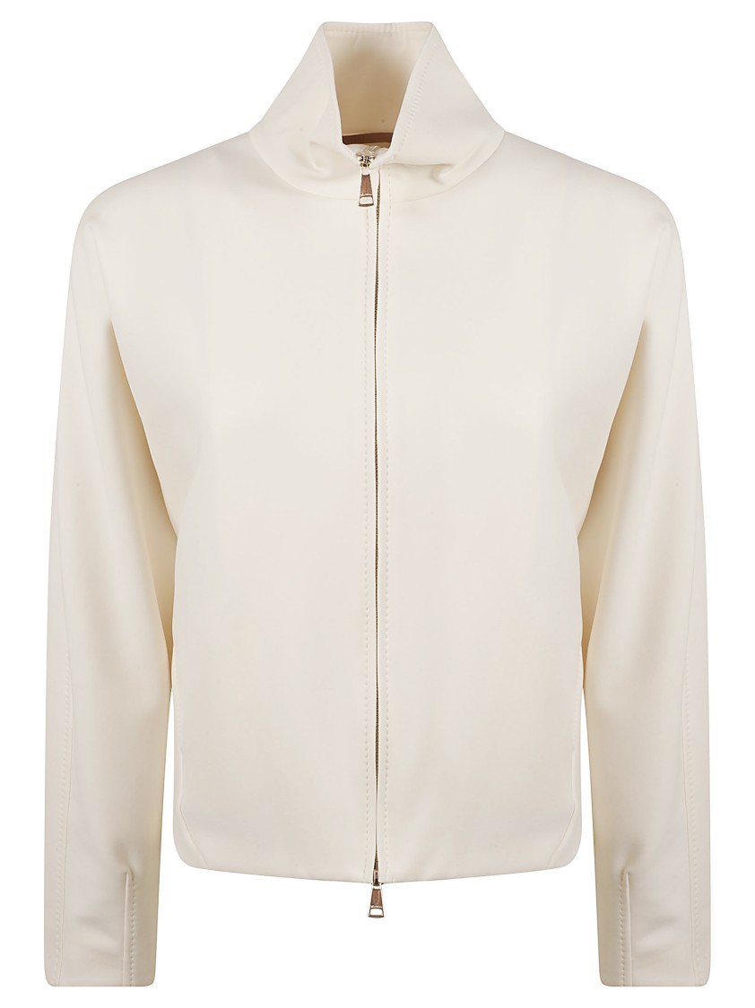Max Mara White Coat With High Collar
