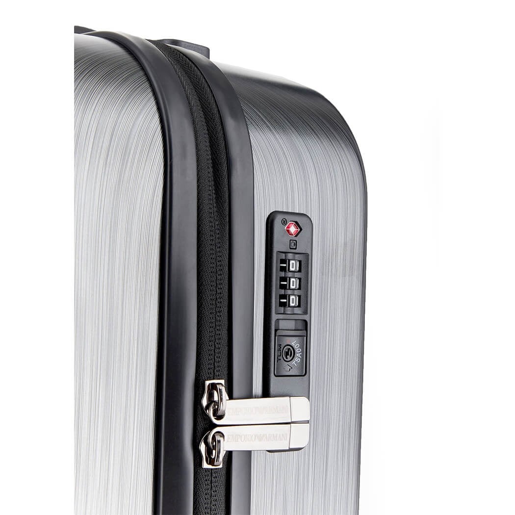 Emporio Armani Brushed Finish Grey Trolley
