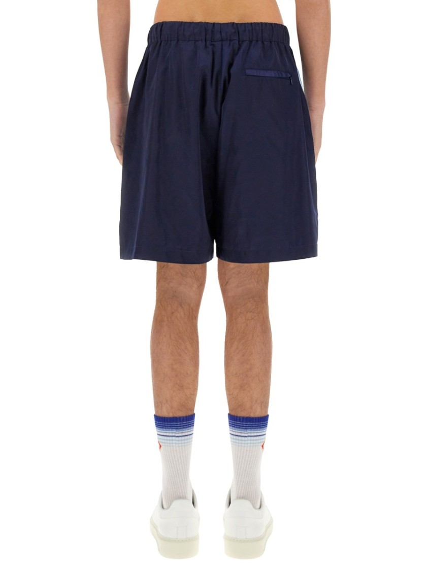 Casablanca Relaxed Fit Activewear Shorts In Blue