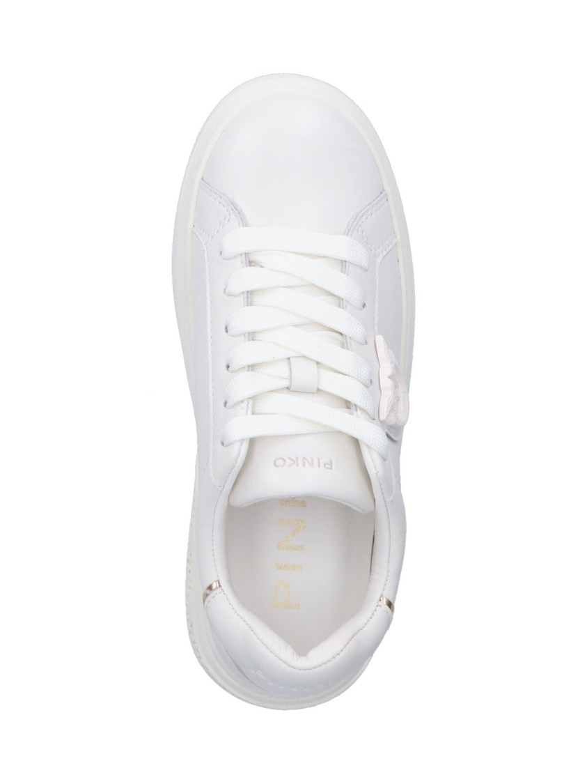 Shop Pinko Logo Platform Sneakers – White