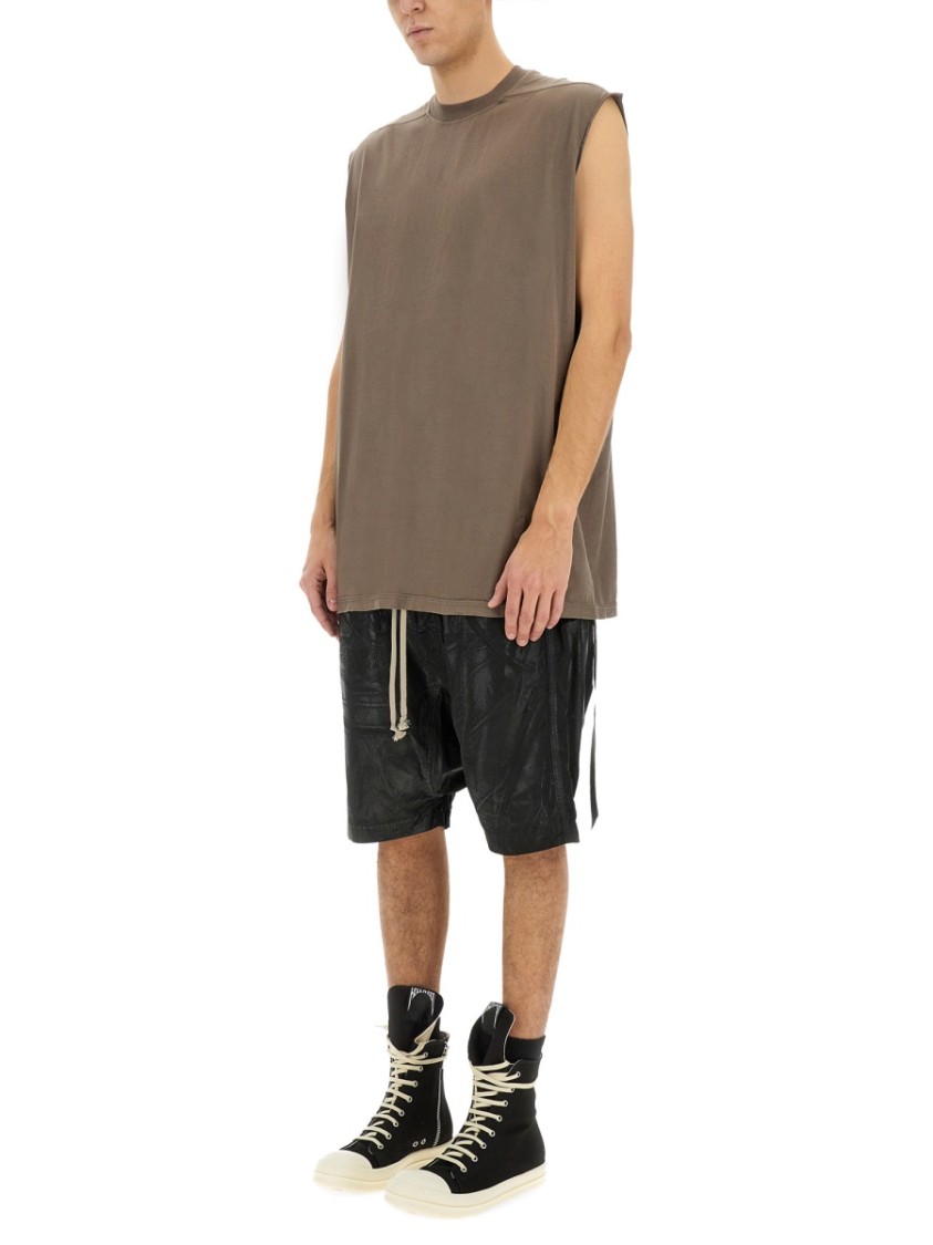 Shop Rick Owens Drkshdw Drkshdw By Rick Owens Oversized Cotton T-shirt With Relaxed Fit In Brown
