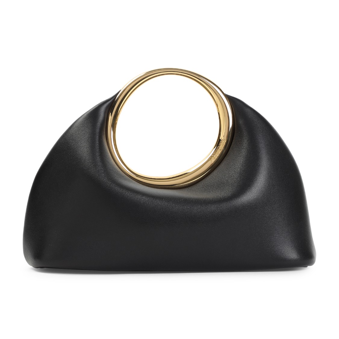 JACQUEMUS JACQUEMUS LAMBSKIN HANDBAG WITH CIRCULAR HANDLE AND SPACIOUS INTERIOR