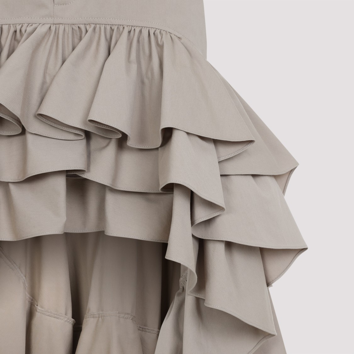 Moschino Skirt With Asymmetrical Ruffled High-low Hem In Grey