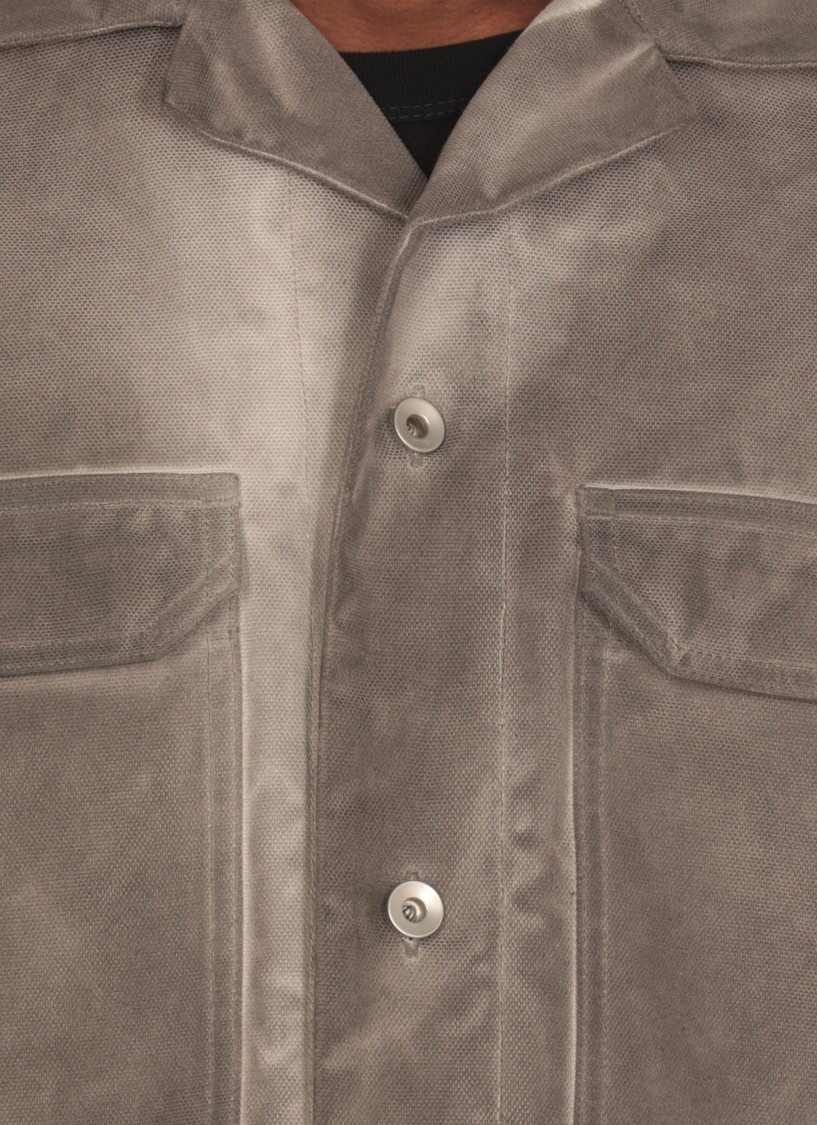 Shop Rick Owens Drkshdw Drkshdw By Rick Owens Grey Tommy Cotton Shirt