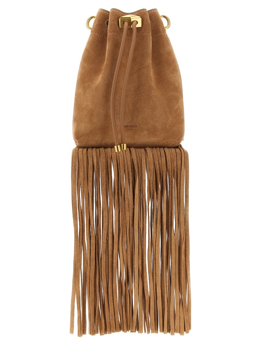 Jimmy Choo Mini Bucket Bag Fringe Detailing