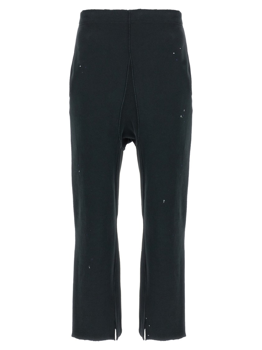 Maison Margiela Distressed Graffiti Joggers Elastic Waistband In Black