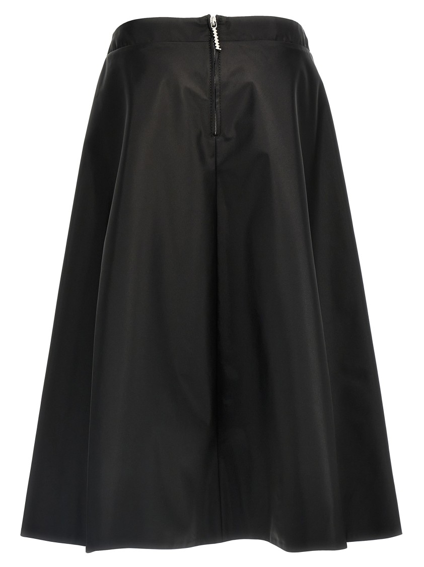 Marni Flowing Black Nylon Skirt In Black