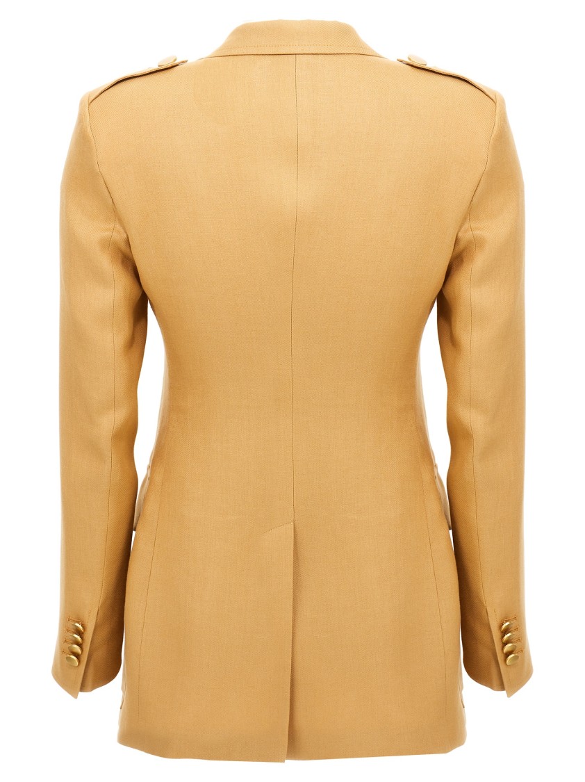 Tagliatore 'giamila' Blazer With Epaulettes And Flap Pockets In Yellow