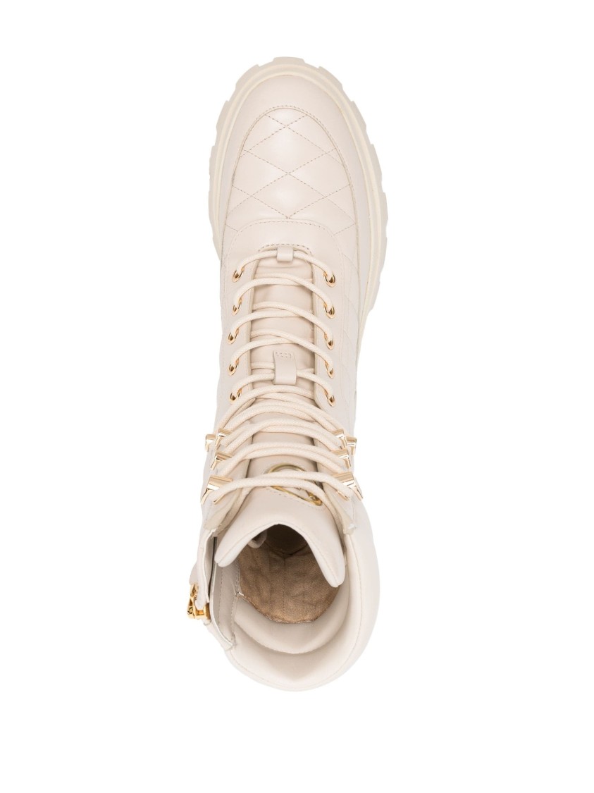 Michael Kors Rowan Lace Up Bootie In Neutral