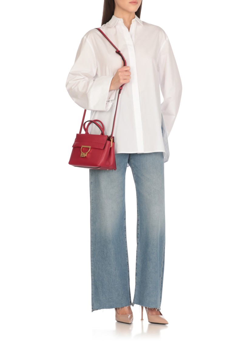Shop Coccinelle Bordeaux Arlettis Bag In Burgundy