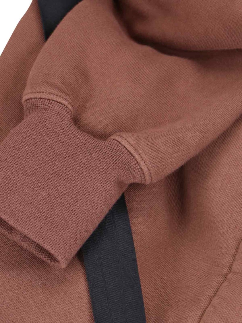Rick Owens Drkshdw Hooded Sweatshirt With Ribbed Cuffs And Hem