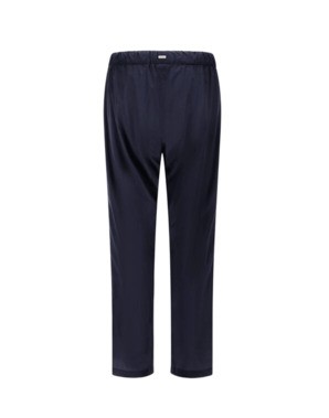 Herno Ultra-lightweight Blue Trousers With Adjustable Waistband In Brown