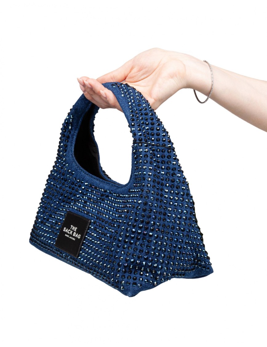 Marc Jacobs The Mini Crystal Denim Sack Bag