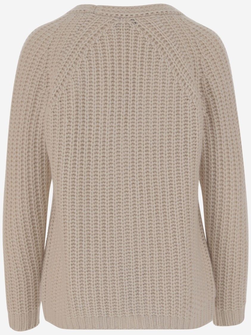 Bruno Manetti Long-sleeved Knitted Cardigan In Neutrals