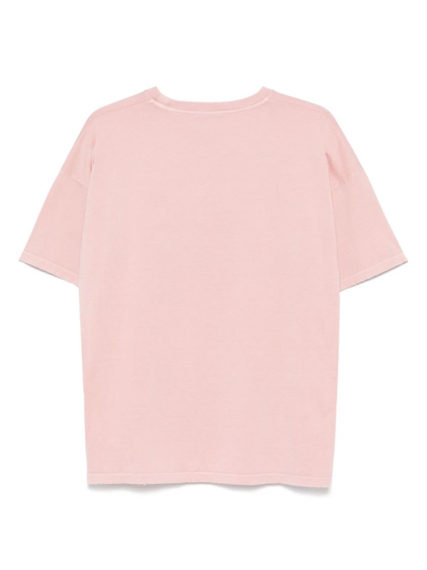 Dondup Sunset Scene Oversized Graphic Print T-shirt In Pink