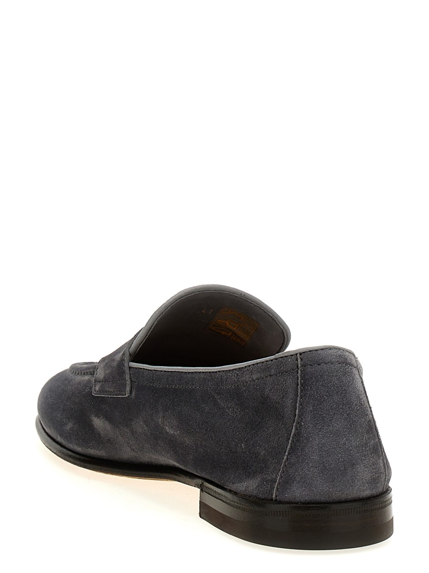 Brunello Cucinelli Grey Leather Loafers