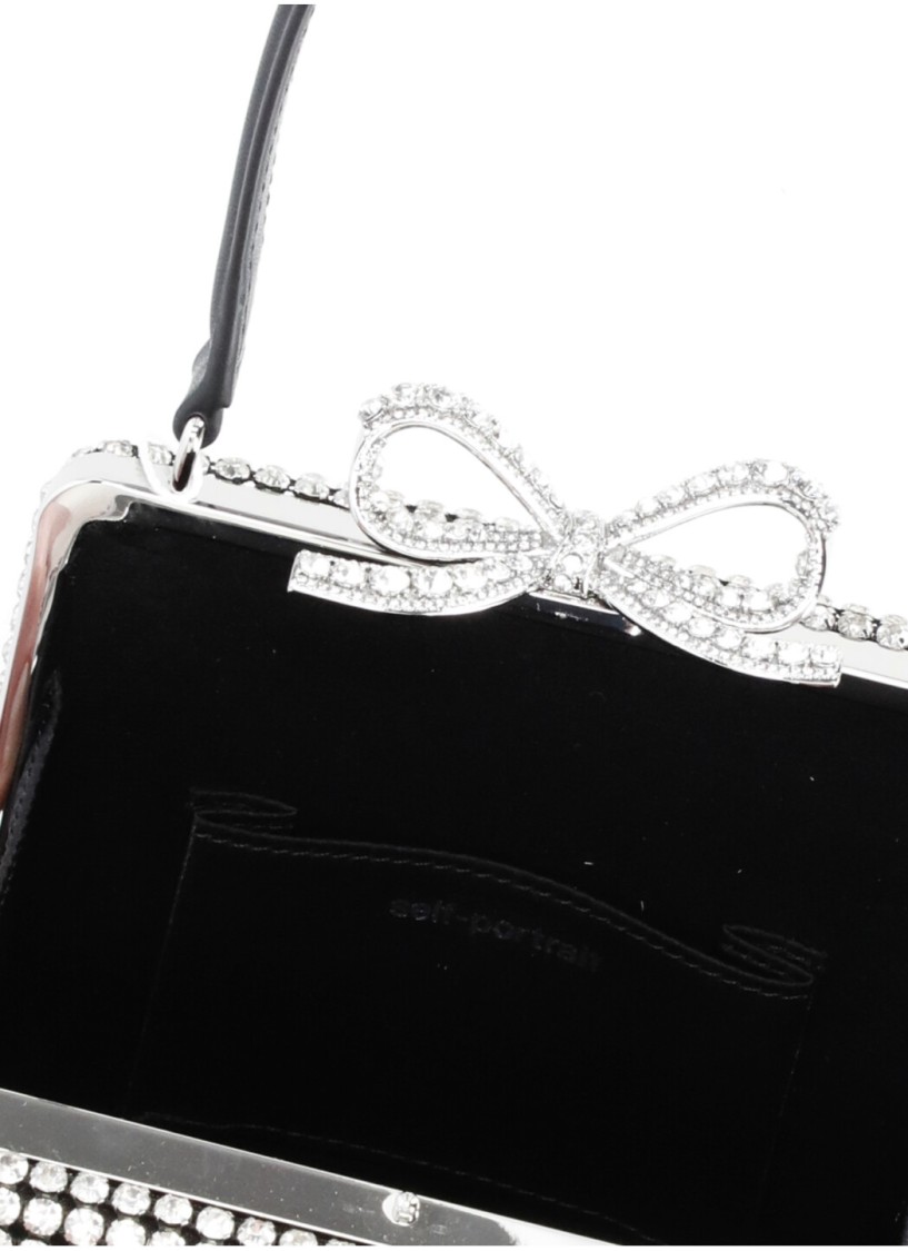Shop Self-portrait Silver Self Portrait Strass Hand