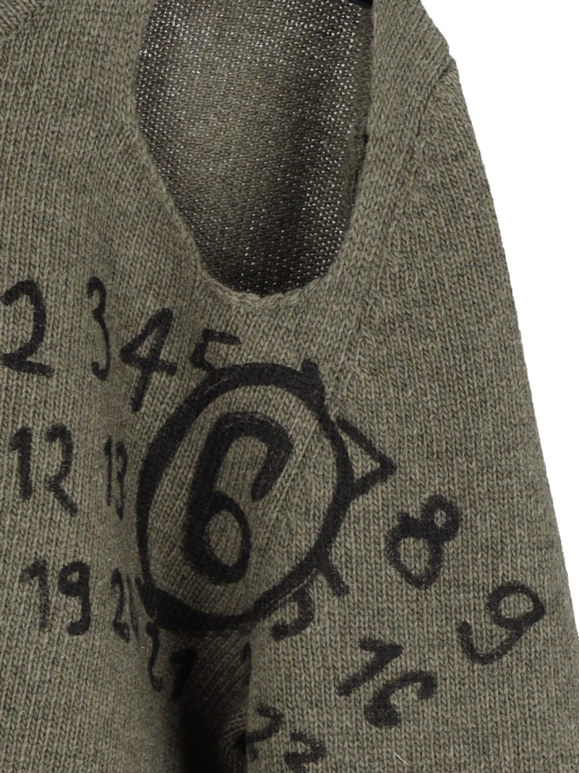 Mm6 Maison Margiela Mm6 By Maison Margiela Cut-out Detail Sweater – Green