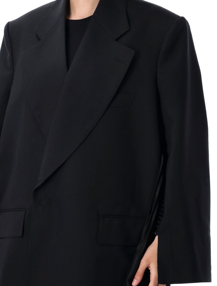 Junya Watanabe Wool Pleated Long Blazer