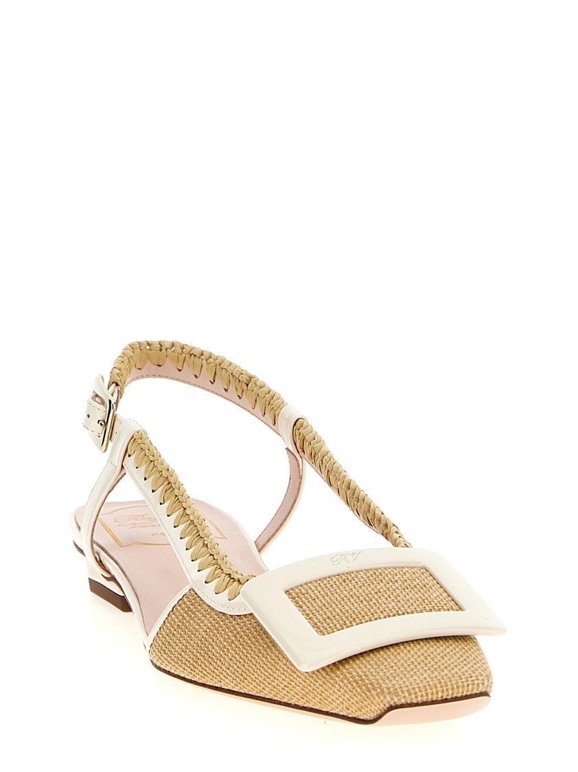Roger Vivier Bv Braided Lac B Sling Dec 25 In Neutral