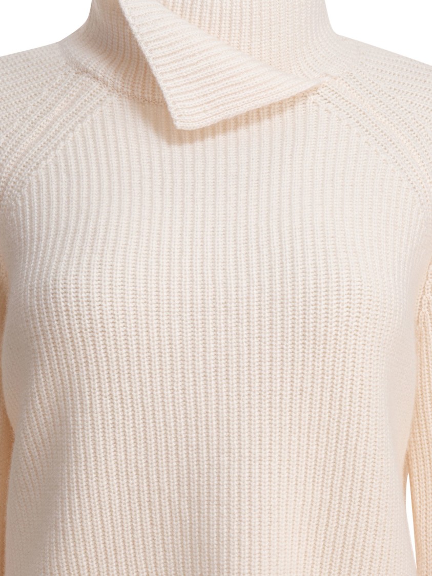 Kangra Cashmere Kangra Asymmetrical Cashmere Knit Sweater In Neutral