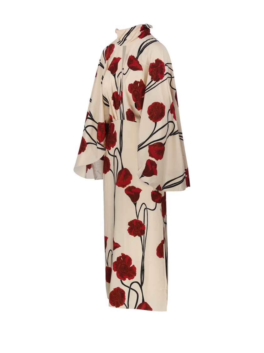 Shop Johanna Ortiz Parajes Lejanos Ankle Dress In Neutrals