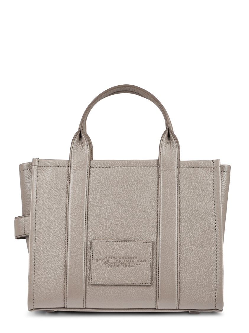 Marc Jacobs Structured Medium Tote With Dual Handles And Detachable Strap In Gray