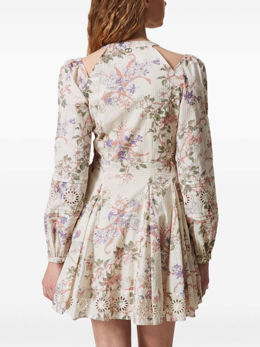 Shop Twinset Twin-set Multicolour Floral Mini Dress