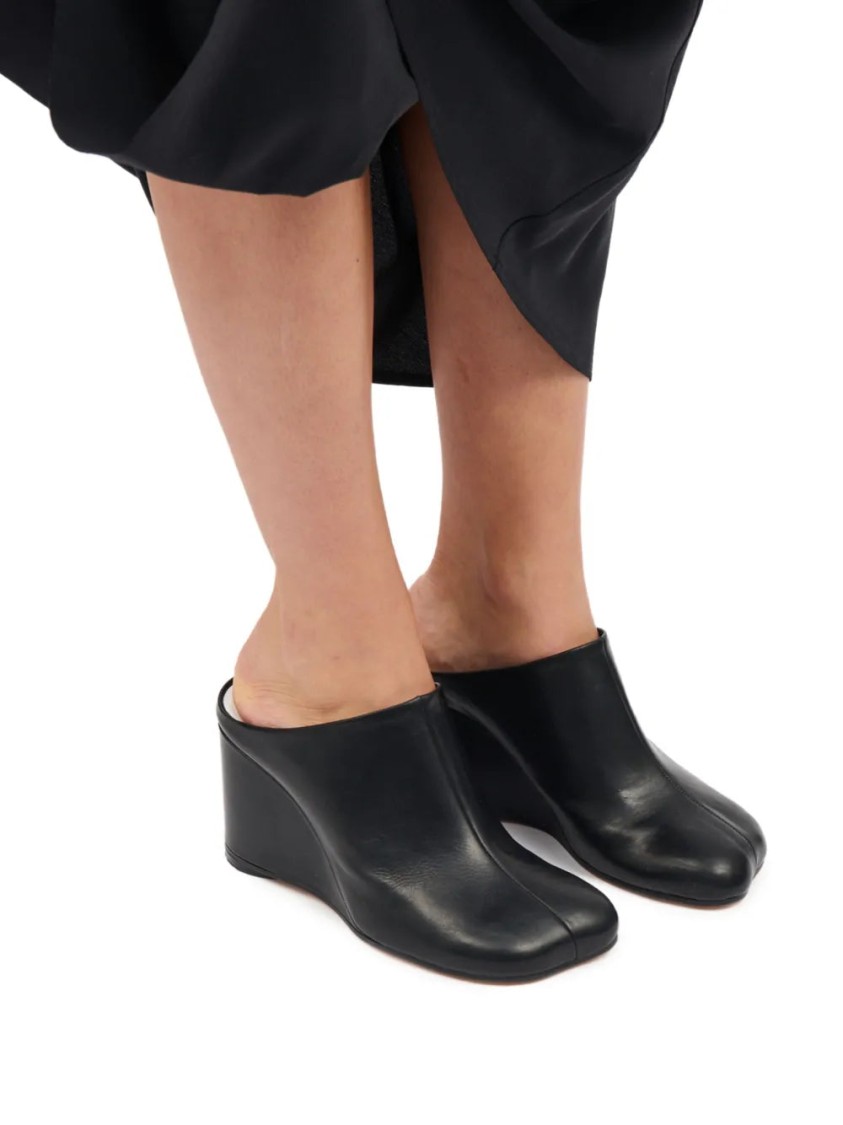 Mm6 Maison Margiela Mm6 By Maison Margiela Leather Mules In Black