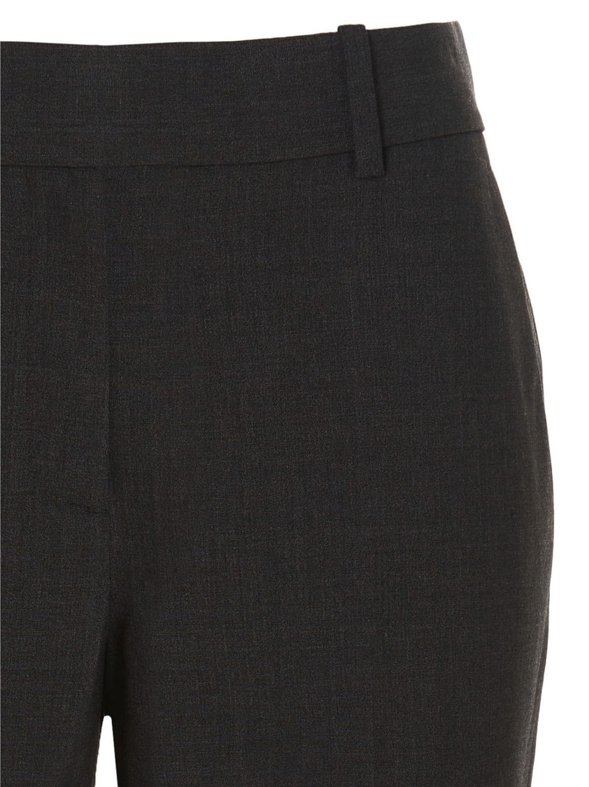 Theory Casual Pants With Waist And Loop Straps In Black