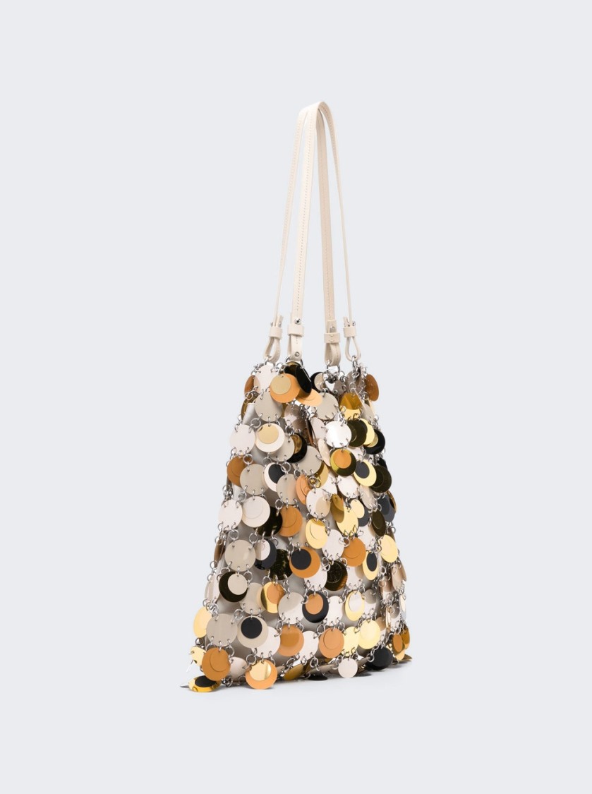 Rabanne Sparkle Discs Shoulder Bag Cheetah In Multicolor