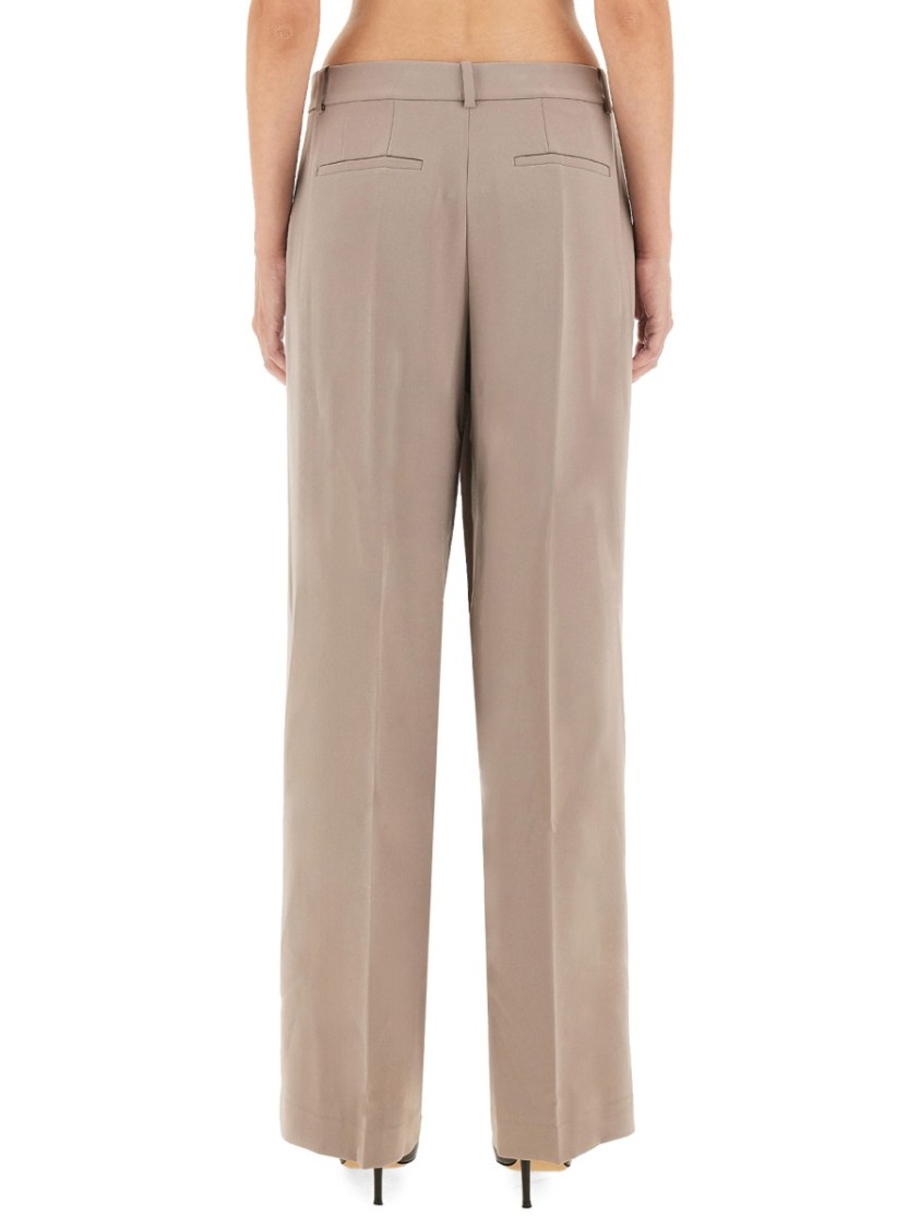 Theory Admiral Crepe Wide-leg Cargo Pants In Neutrals