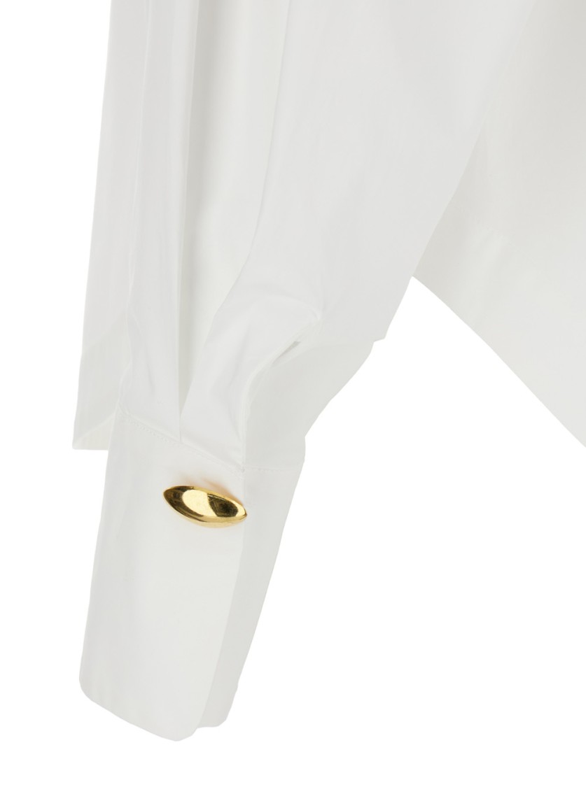 Shop Federica Tosi Over Shirt Para' Canvas In White
