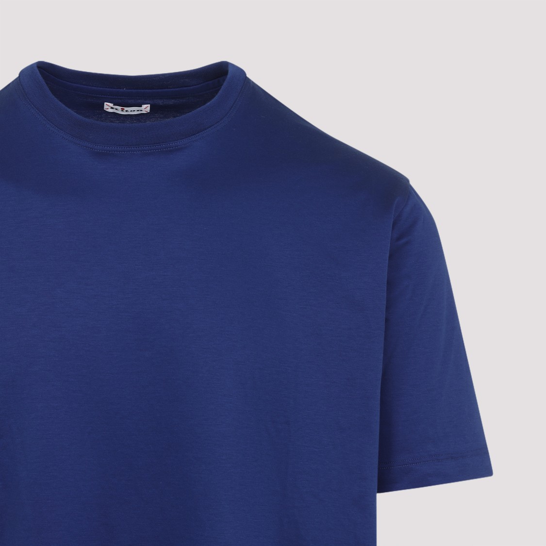 Shop Kiton Milano Blue Cotton T-shirt