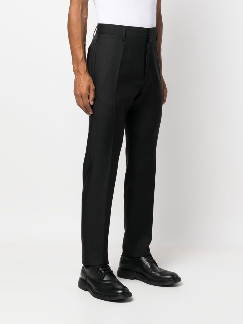 Dsquared2 Tailored Black Trousers With Classic Waistband And Subtle Pleats In Black