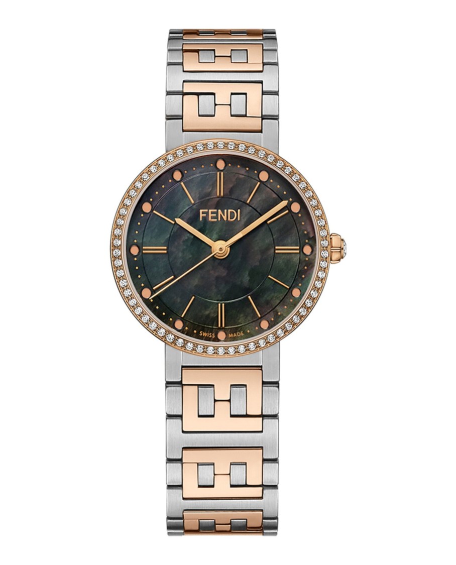 Fendi Forever Two-tone Diamond Bracelet Watch, 29mm