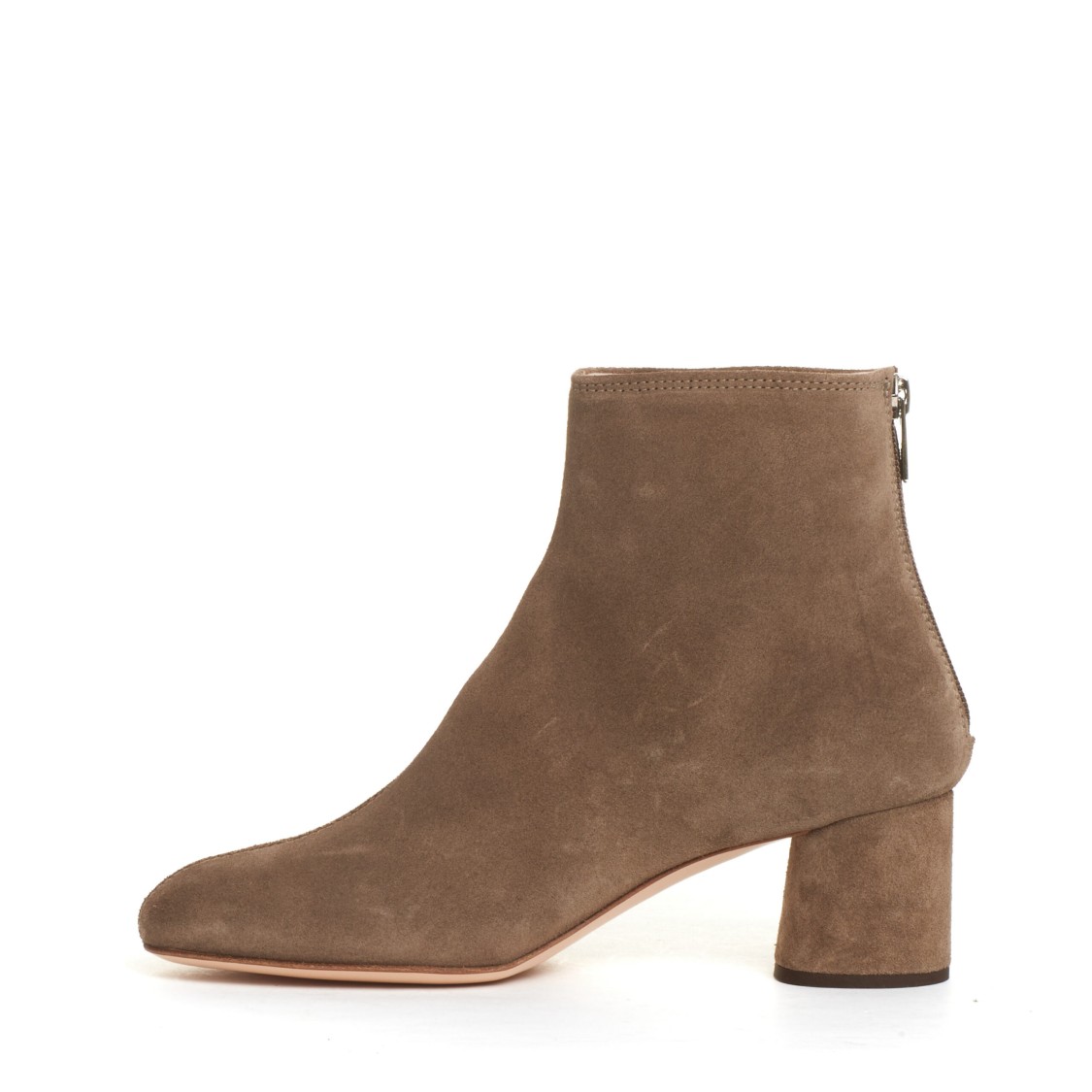 Agl Attilio Giusti Leombruni Agl Taupe Suede Ankle Boot Heel 60mm In Brown