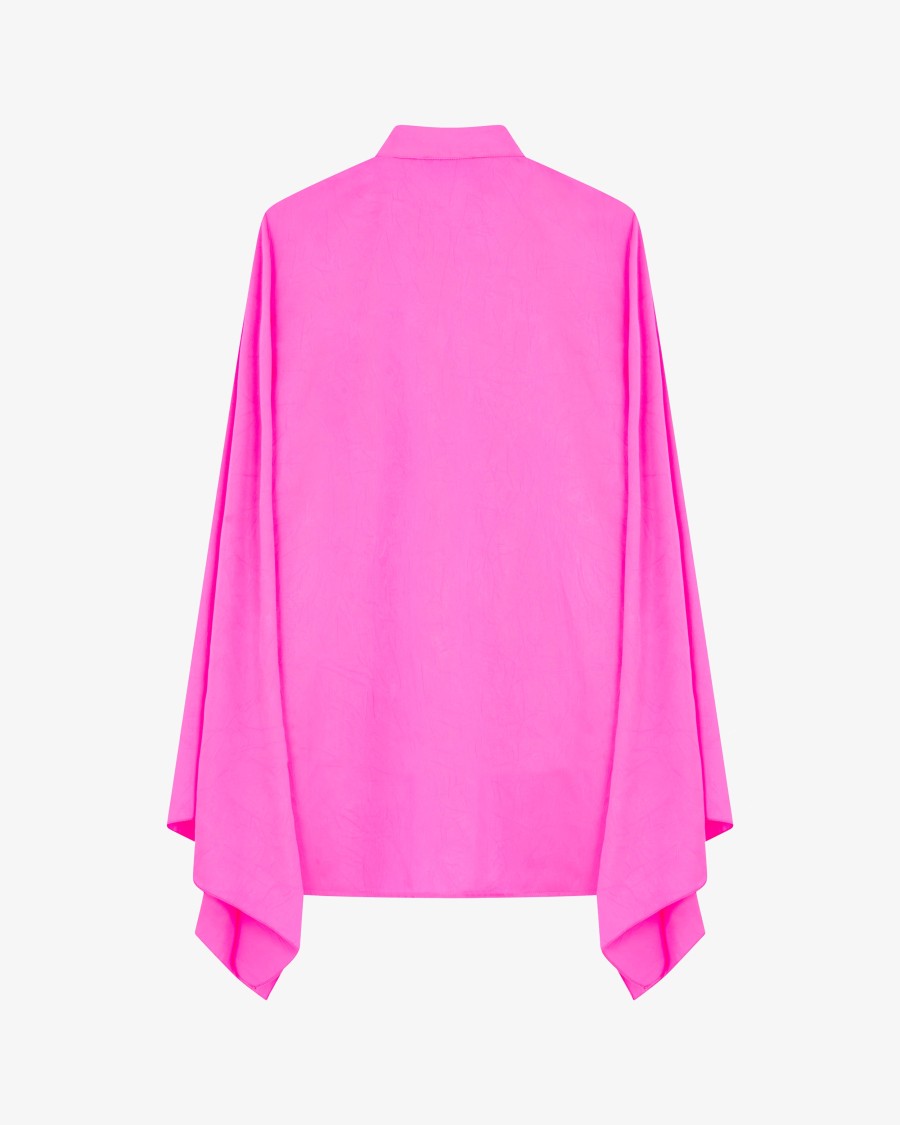 Serena Bute Kimono Sleeve Shirt - Shocking Pink