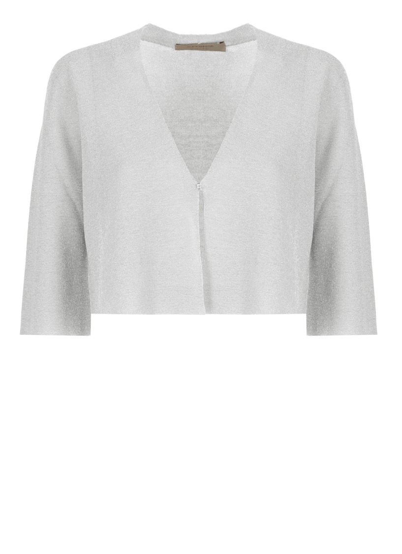 D Exterior D. Exterior Grey Viscose Cardigan
