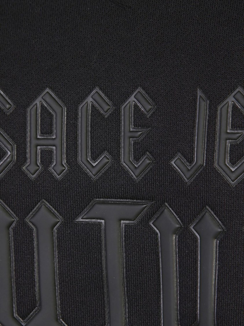 VERSACE JEANS COUTURE VERSACE JEANS COUTURE BLACK LOGO PRINT SWEATSHIRT 
