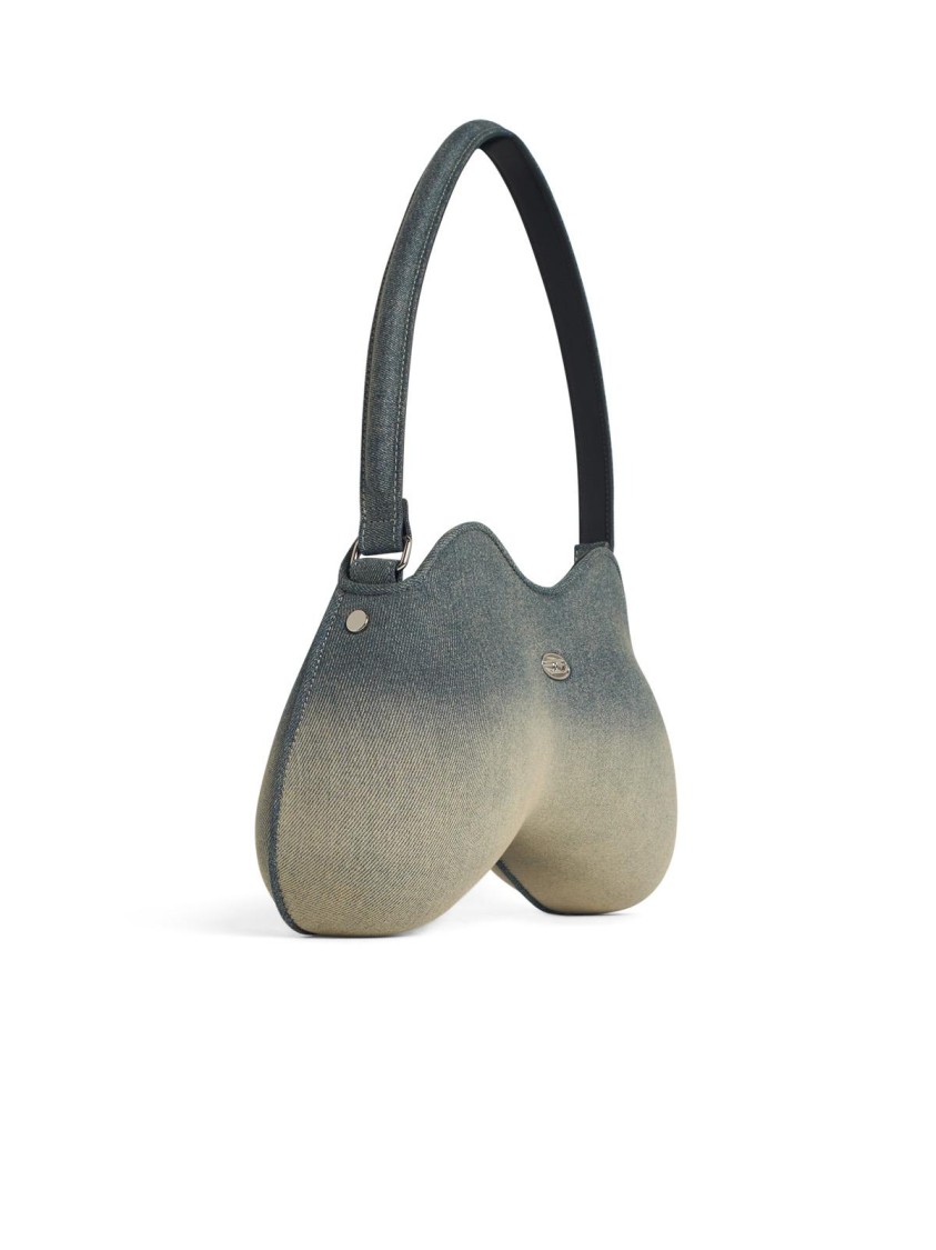 Shop Diesel Play' Blue Denim Bag