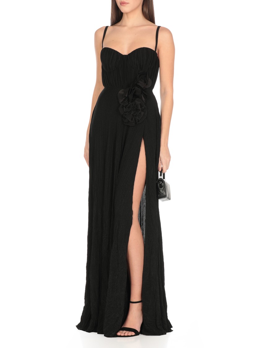 パーティードレス RED CARPET DRESS IN LUREX JERSEY WITH EMBROIDERED FLOWER Red Carpet dress made of lurex jersey fabric with