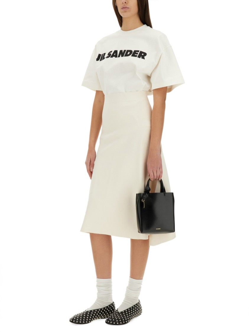 Jil Sander Relaxed-fit Cotton T-shirt With Bold Logo In Multi