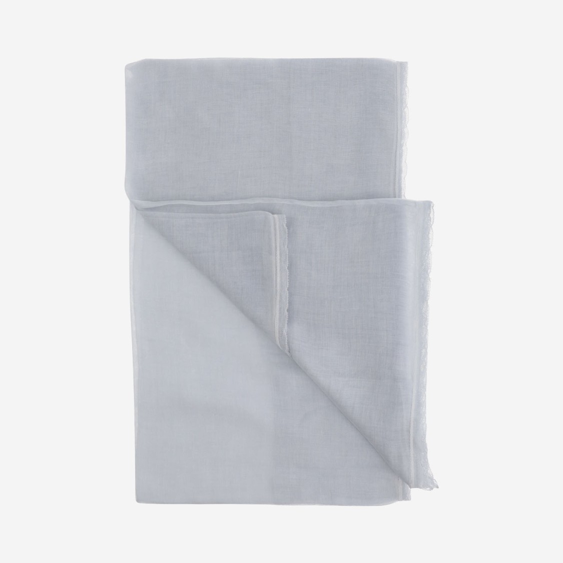 Faliero Sarti Rectangular Silk And Cotton Blend Scarf In Blue
