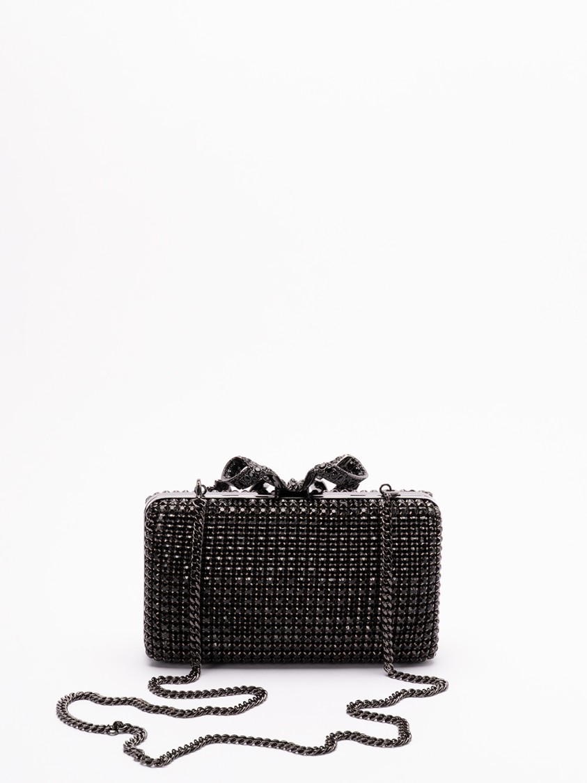 Shop Self-portrait `crystal Box` Clutch Bag