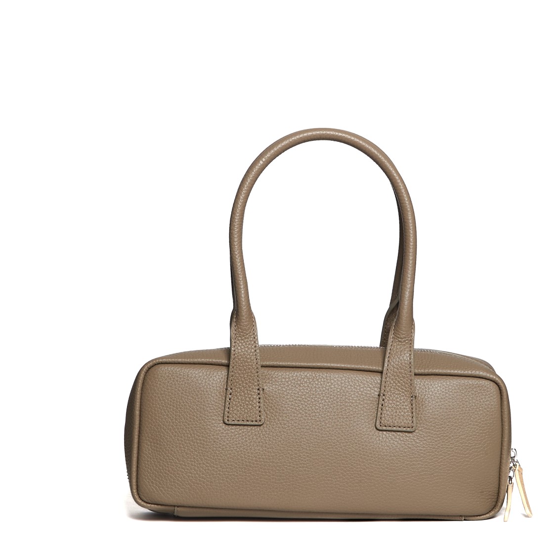 Staud Textured Leather Shoulder Bag With Double Zipper
